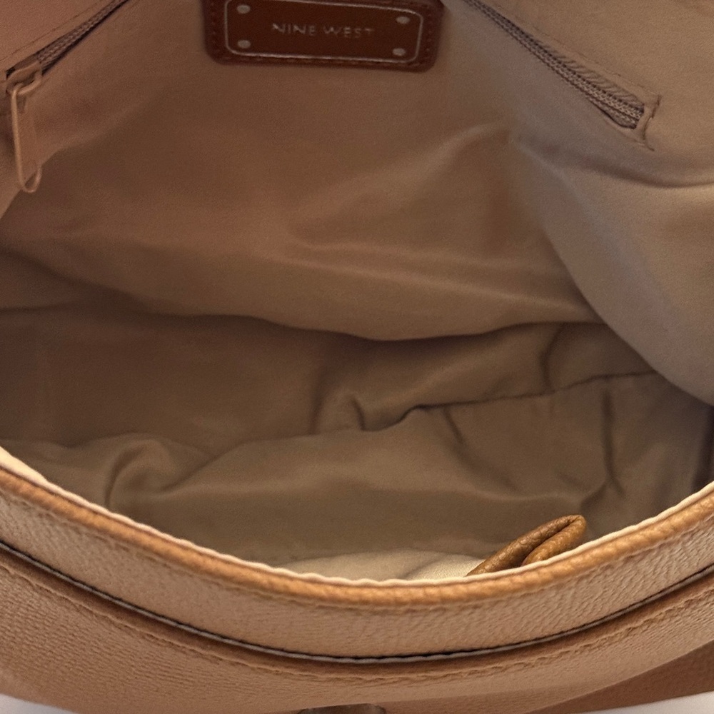 Nine West Tan Crossbody Handbag with Tassel Design - Picture 9 of 14